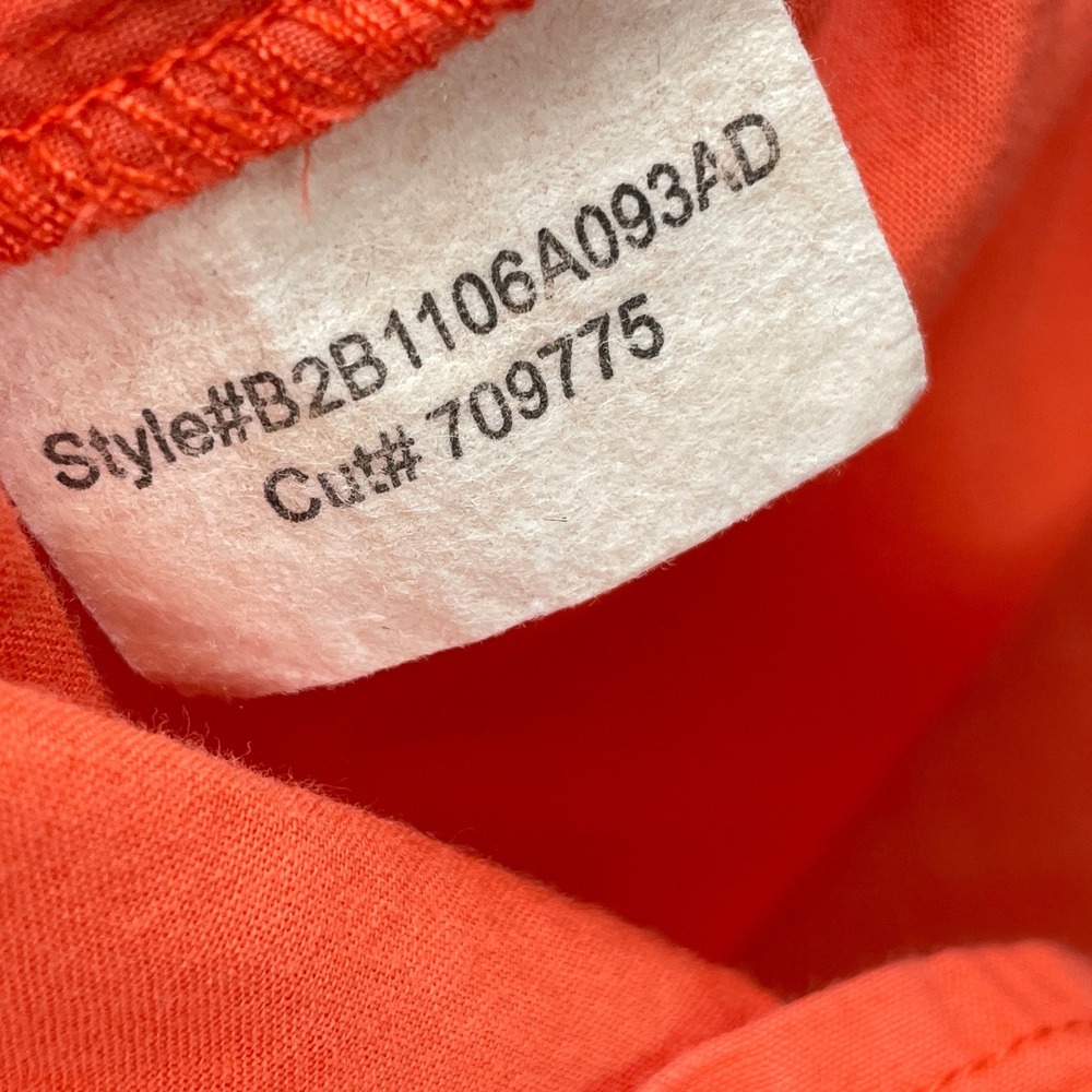 Adiva Orange Cotton Eyelet Ruffle Peplum Sleeveless Cottage Peasant Fairy Top S - Picture 9 of 9